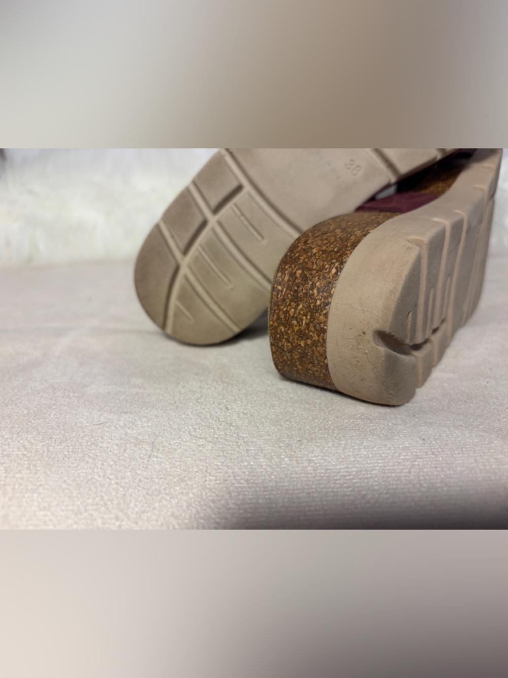 Women’s Two-Strap Adjustable Slide Sandal - Burgundy - Picture 8 of 12